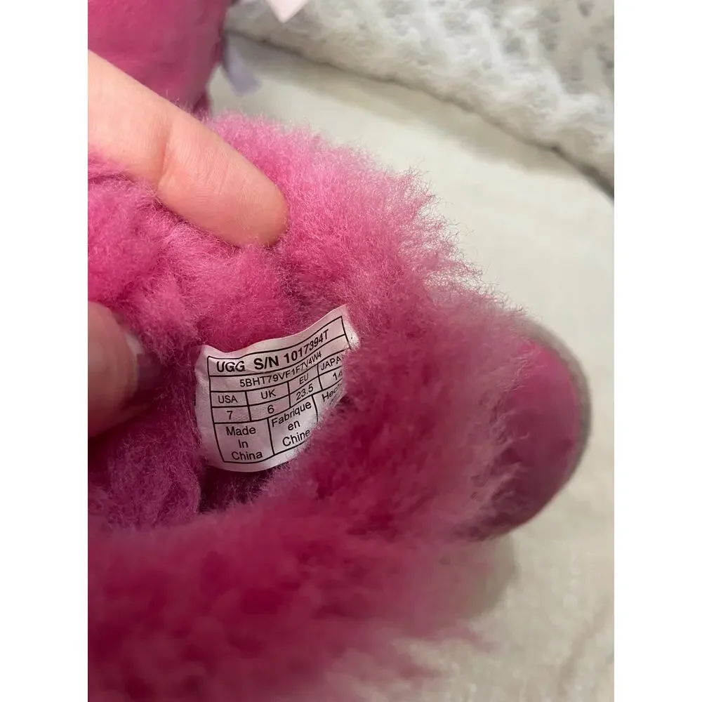 Ugg toddler girl pink bow boots size 7